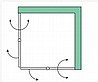 מקלחון פינתי לופ 80X80