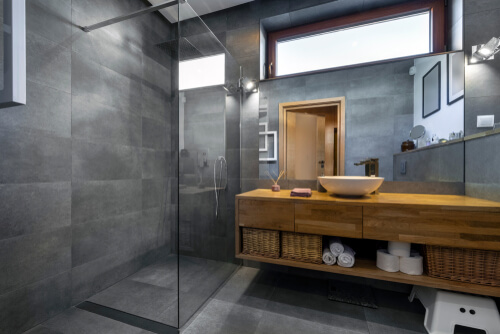 ארון אמבטיה תלוי בעיצוב כפרי